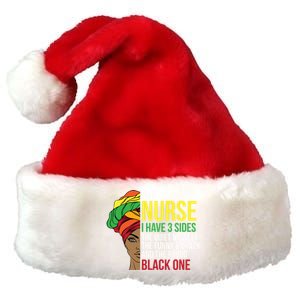 Proud Black Nurse Afro Cool Black History Month Gift Premium Christmas Santa Hat