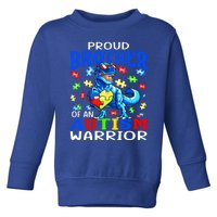 Proud Brother Of An Autism Warrior Dinosaur Cool Gift Toddler Sweatshirt