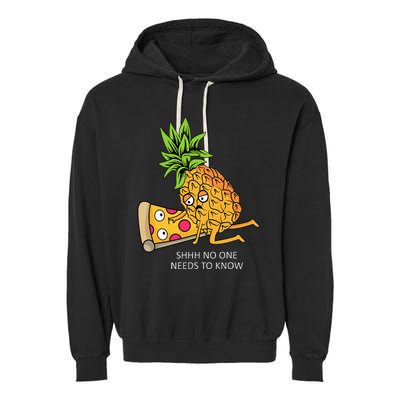 Pineapple Belongs On Pizza Lover Funny Food Pun Garment-Dyed Fleece Hoodie