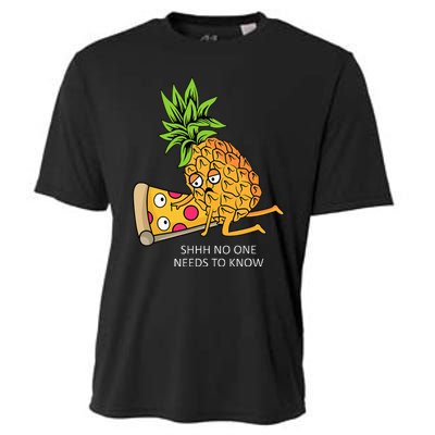 Pineapple Belongs On Pizza Lover Funny Food Pun Cooling Performance Crew T-Shirt