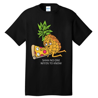 Pineapple Belongs On Pizza Lover Funny Food Pun Tall T-Shirt