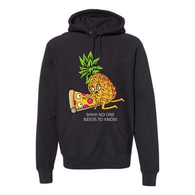 Pineapple Belongs On Pizza Lover Funny Food Pun Premium Hoodie