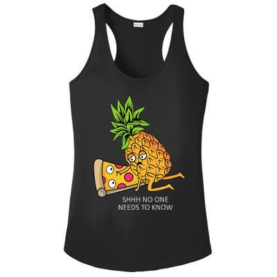 Pineapple Belongs On Pizza Lover Funny Food Pun Ladies PosiCharge Competitor Racerback Tank