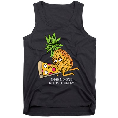 Pineapple Belongs On Pizza Lover Funny Food Pun Tank Top