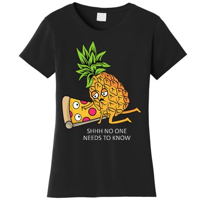 Pineapple Belongs On Pizza Lover Funny Food Pun Women's T-Shirt