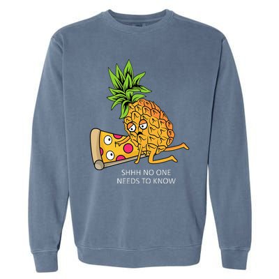 Pineapple Belongs On Pizza Lover Funny Food Pun Garment-Dyed Sweatshirt