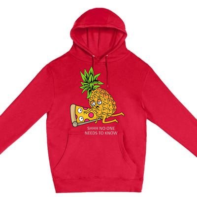 Pineapple Belongs On Pizza Lover Funny Food Pun Premium Pullover Hoodie