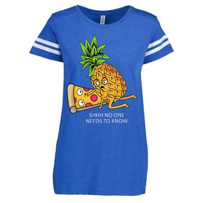 Pineapple Belongs On Pizza Lover Funny Food Pun Enza Ladies Jersey Football T-Shirt