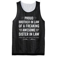 Proud Brother Of A Freaking Sister In Law Mesh Reversible Basketball Jersey Tank