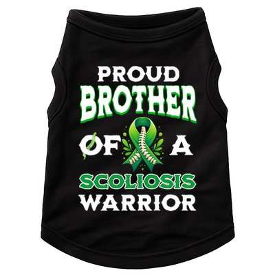 Proud Brother Of A Scoliosis Warrior Awareness Cute Gift Doggie Tank