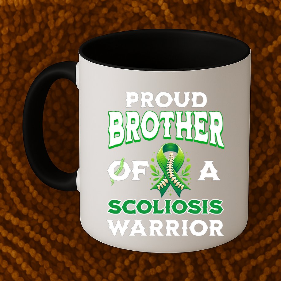Proud Brother Of A Scoliosis Warrior Awareness Cute Gift Mug