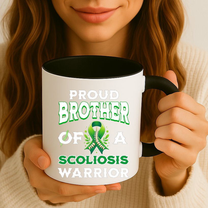 Proud Brother Of A Scoliosis Warrior Awareness Cute Gift Mug