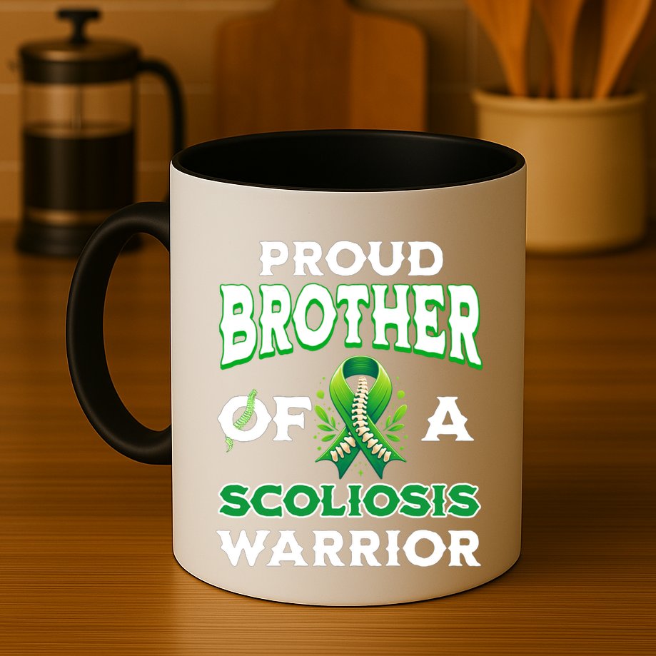 Proud Brother Of A Scoliosis Warrior Awareness Cute Gift Mug