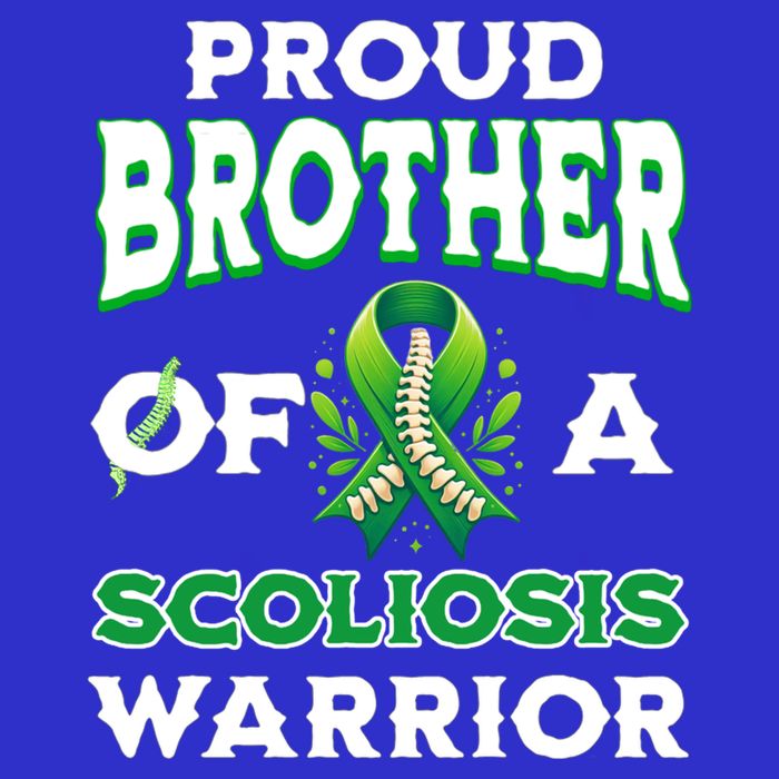 Proud Brother Of A Scoliosis Warrior Awareness Cute Gift Hoodie