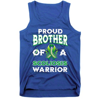 Proud Brother Of A Scoliosis Warrior Awareness Cute Gift Tank Top