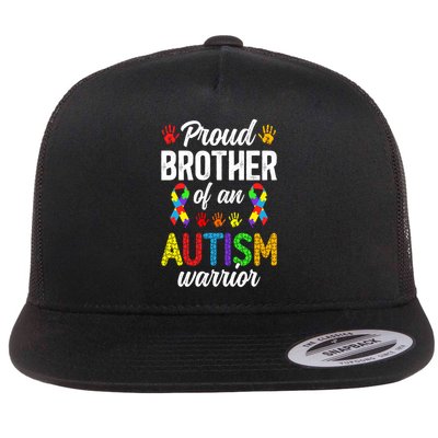 proud brother of an autism warrior brother autism brother great gift Flat Bill Trucker Hat