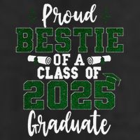 Proud Bestie Of A Class Of 2025 Graduate Senior Graduation Cool Comfort Performance Bucket Hat