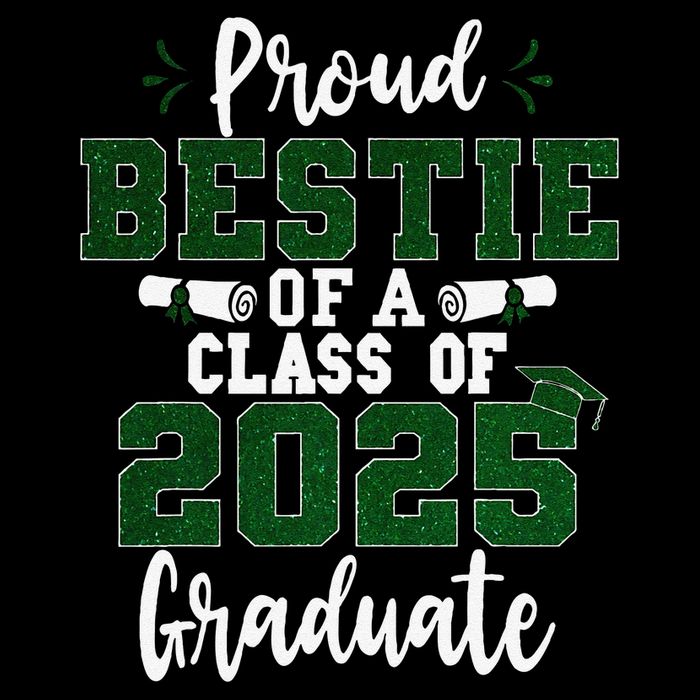 Proud Bestie Of A Class Of 2025 Graduate Senior Graduation 16 in Basic Backpack