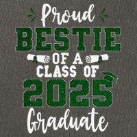 Proud Bestie Of A Class Of 2025 Graduate Senior Graduation Cotton Canvas Backpack