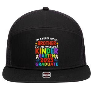 Proud Brother Of Awesome Kindergarten Graduated Graduation 7 Panel Mesh Trucker Snapback Hat