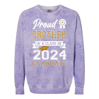 Proud Brother Of The Class Of 2024 Graduate Colorblast Crewneck Sweatshirt