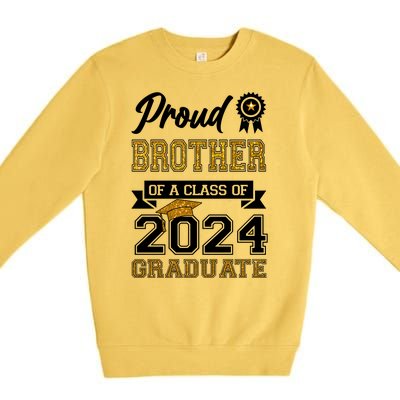 Proud Brother Of The Class Of 2024 Graduate Premium Crewneck Sweatshirt