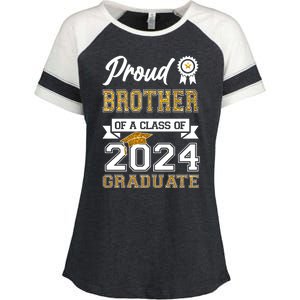 Proud Brother Of The Class Of 2024 Graduate Enza Ladies Jersey Colorblock Tee