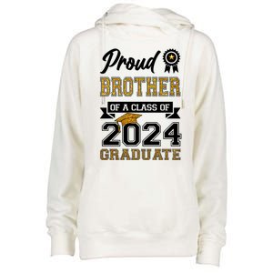 Proud Brother Of The Class Of 2024 Graduate Womens Funnel Neck Pullover Hood