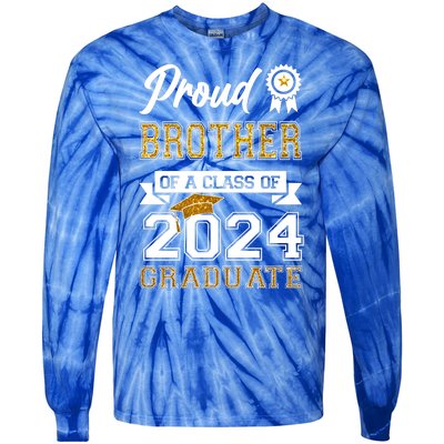 Proud Brother Of The Class Of 2024 Graduate Tie-Dye Long Sleeve Shirt