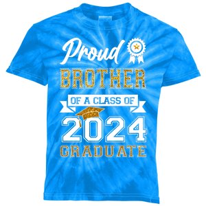 Proud Brother Of The Class Of 2024 Graduate Kids Tie-Dye T-Shirt