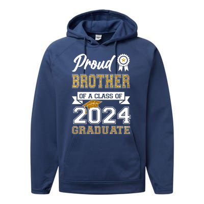 Proud Brother Of The Class Of 2024 Graduate Performance Fleece Hoodie