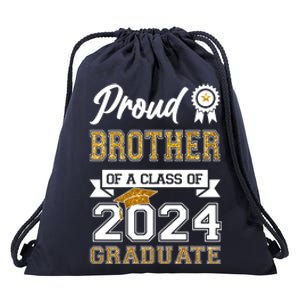 Proud Brother Of The Class Of 2024 Graduate Drawstring Bag