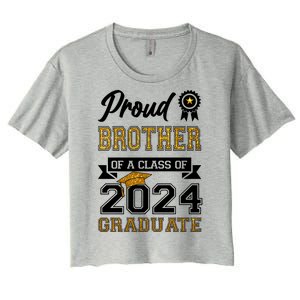 Proud Brother Of The Class Of 2024 Graduate Women's Crop Top Tee