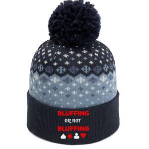 Poker Bluffing or Not Bluffing Casino Card Game The Baniff Cuffed Pom Beanie