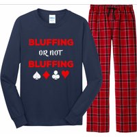 Poker Bluffing or Not Bluffing Casino Card Game Long Sleeve Pajama Set