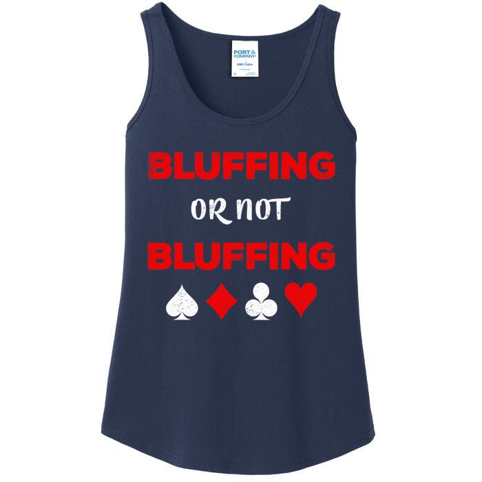 Poker Bluffing or Not Bluffing Casino Card Game Ladies Essential Tank