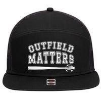 Playing Baseball Outfield Matters Baseball Outfields Funny 7 Panel Mesh Trucker Snapback Hat
