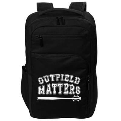 Playing Baseball Outfield Matters Baseball Outfields Funny Impact Tech Backpack