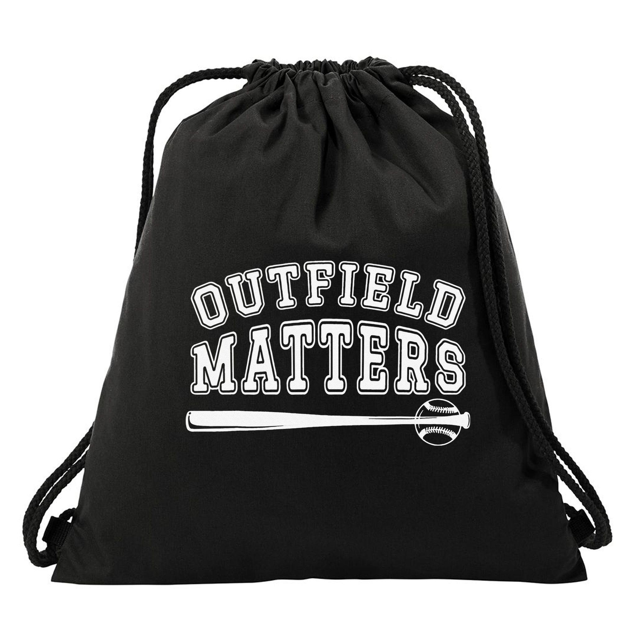Playing Baseball Outfield Matters Baseball Outfields Funny Drawstring Bag