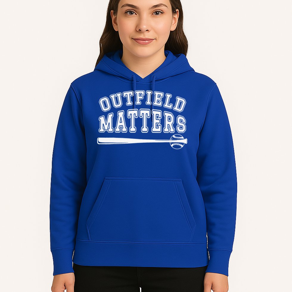 Playing Baseball Outfield Matters Baseball Outfields Funny Hoodie