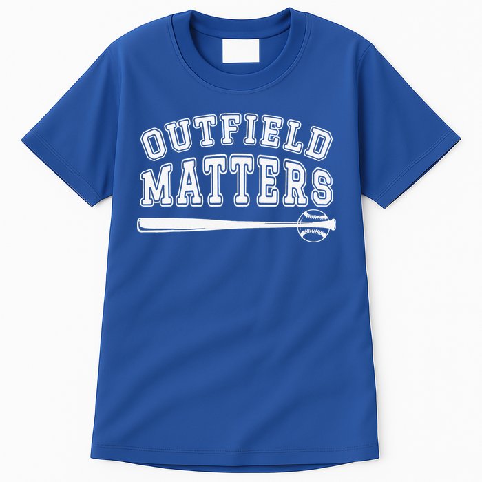 Playing Baseball Outfield Matters Baseball Outfields Funny Tall T-Shirt