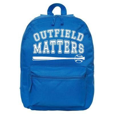 Playing Baseball Outfield Matters Baseball Outfields Funny 16 in Basic Backpack