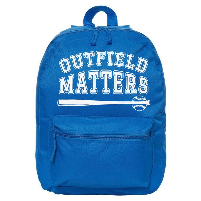 Playing Baseball Outfield Matters Baseball Outfields Funny 16 in Basic Backpack