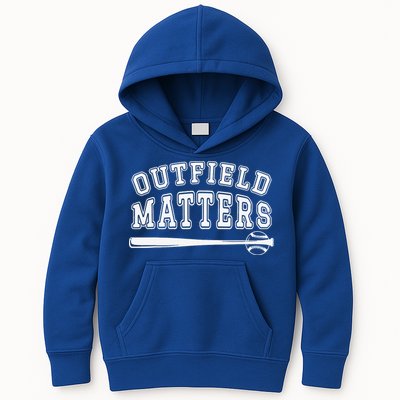 Playing Baseball Outfield Matters Baseball Outfields Funny Kids Hoodie