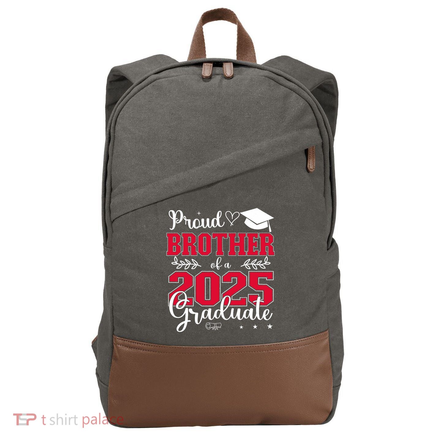 Proud Brother Of A 2025 Graduate Class Of 2025 Graduation  Cotton Canvas Backpack
