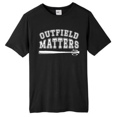 Playing Baseball Outfield Matters Baseball Outfields Funny Tall Fusion ChromaSoft Performance T-Shirt