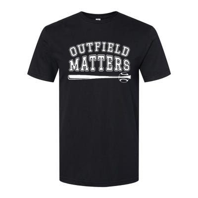 Playing Baseball Outfield Matters Baseball Outfields Funny Softstyle CVC T-Shirt