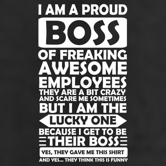 Proud Boss Of Freaking Awesome Employees Funny Gift 7 Panel Mesh Trucker Snapback Hat