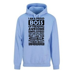 Proud Boss Of Freaking Awesome Employees Funny Gift Unisex Surf Hoodie