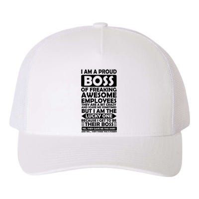 Proud Boss Of Freaking Awesome Employees Funny Gift Yupoong Adult 5-Panel Trucker Hat